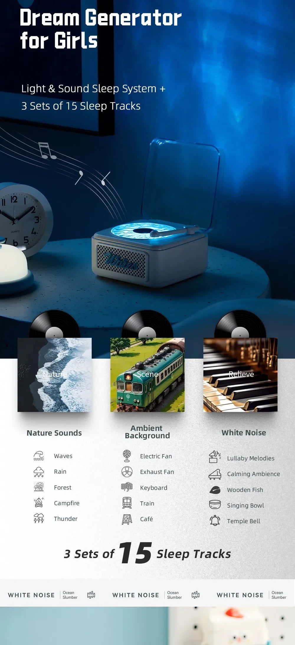 Bluetooth Speaker White Noise Sleep