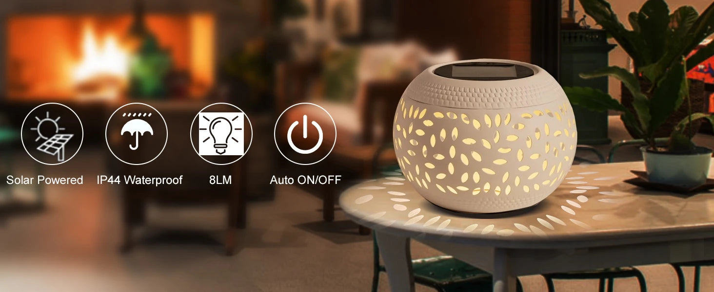 Solar Table Lanterns Outdoor Waterproo