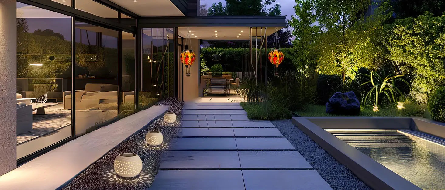 Solar Table Lanterns Outdoor Waterproo