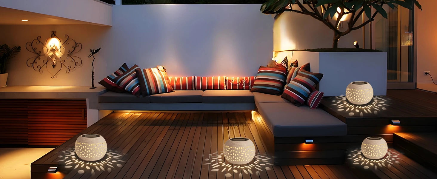 Solar Table Lanterns Outdoor Waterproo