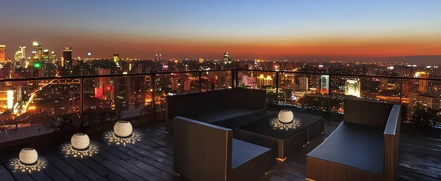 Solar Table Lanterns Outdoor Waterproo