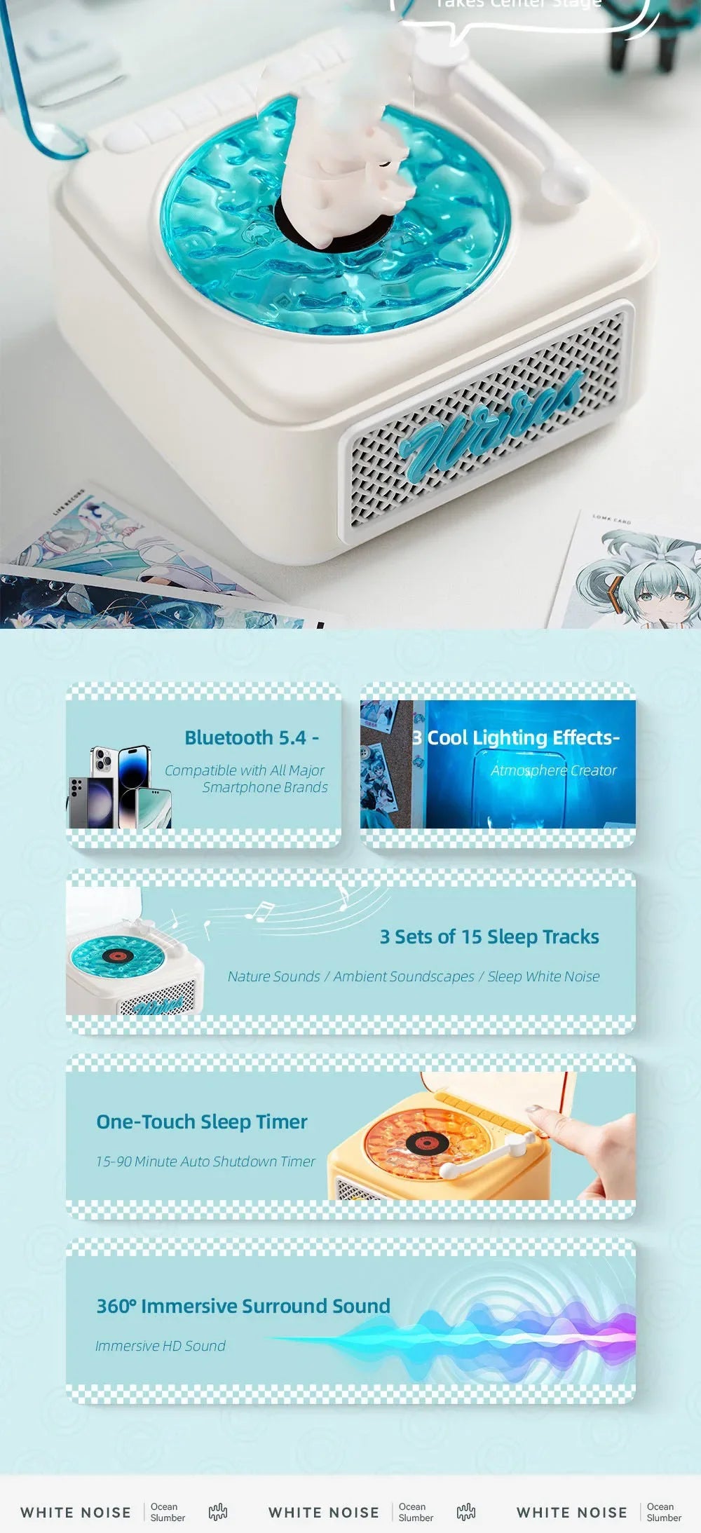 Bluetooth Speaker White Noise Sleep